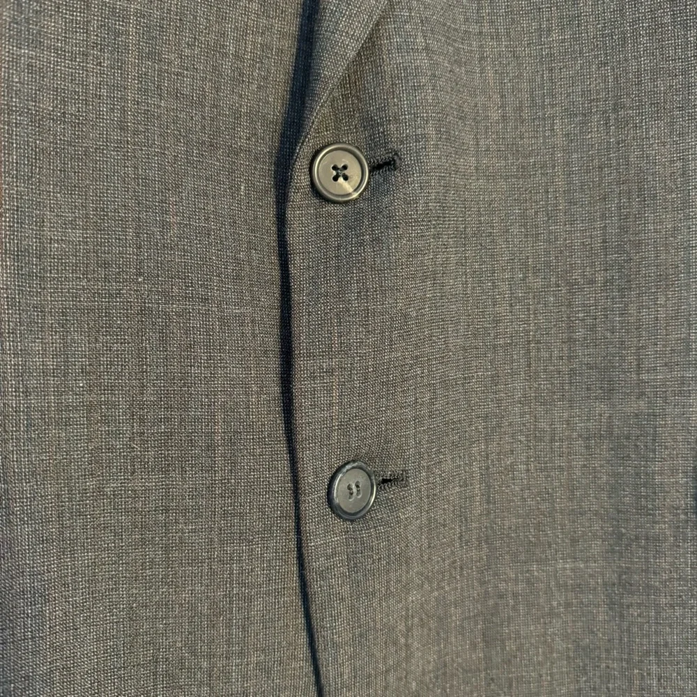 Vintage DAKS London Wool Tattersall Pattern‎ Grey Gray Blazer Sport Coat 42R